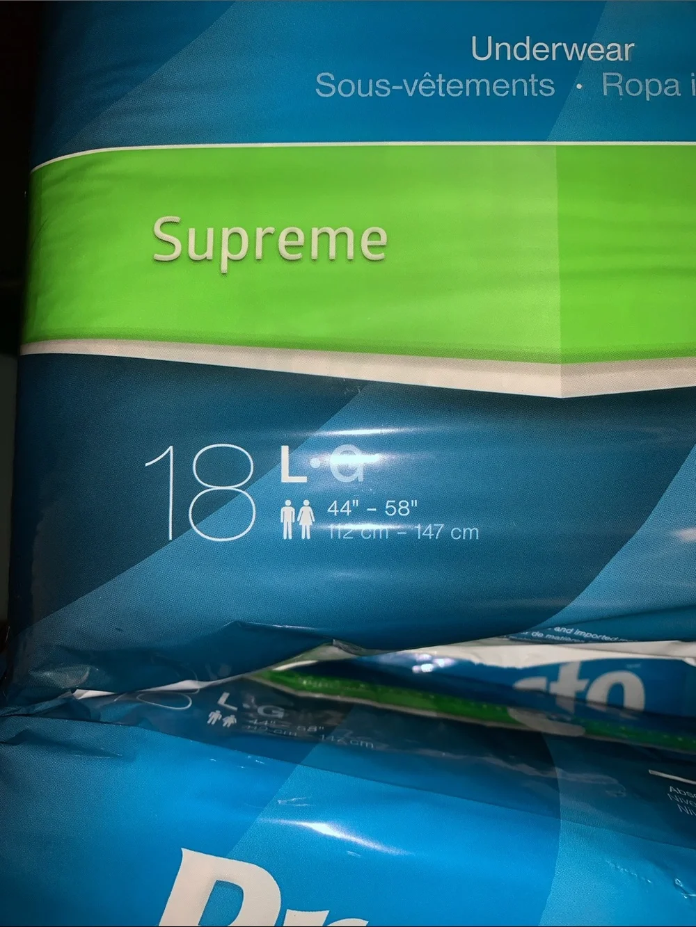 Presto Underwear Extra Heavy Absorbency adult diapers 3 packs of 18